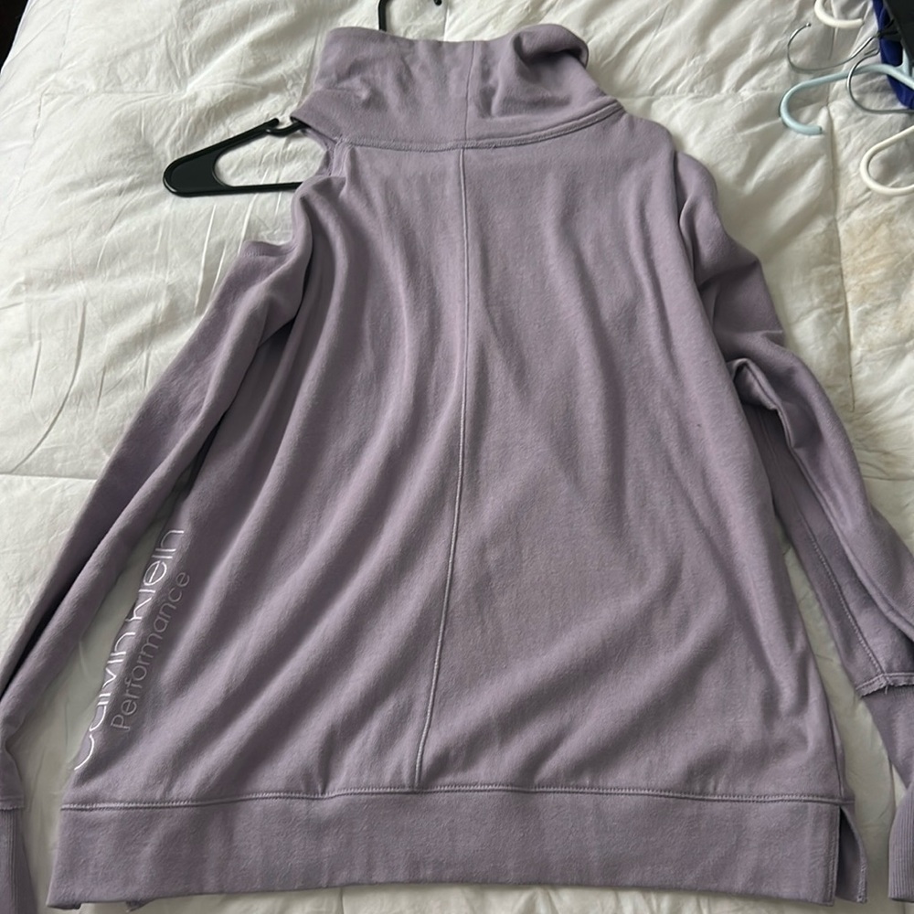 Calvin Klein cut out shoulder crew neck